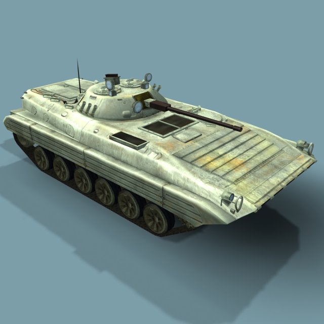 bmp2m russian infantry vehicle 3d lowpoly 3D Модель .c4d .max .obj .3ds .fbx .stl .blend 