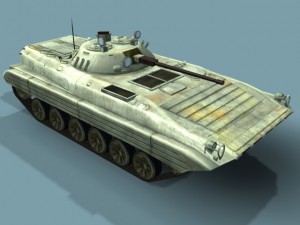 bmp2m russian infantry vehicle 3d lowpoly 3D Model