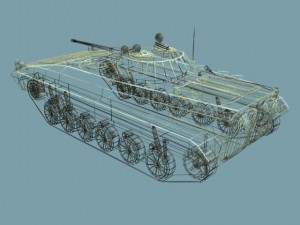 bmp2m russian infantry vehicle 3d lowpoly 3D Модель
