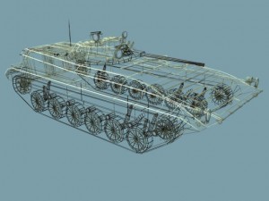bmp2m russian infantry vehicle 3d lowpoly 3D Модель