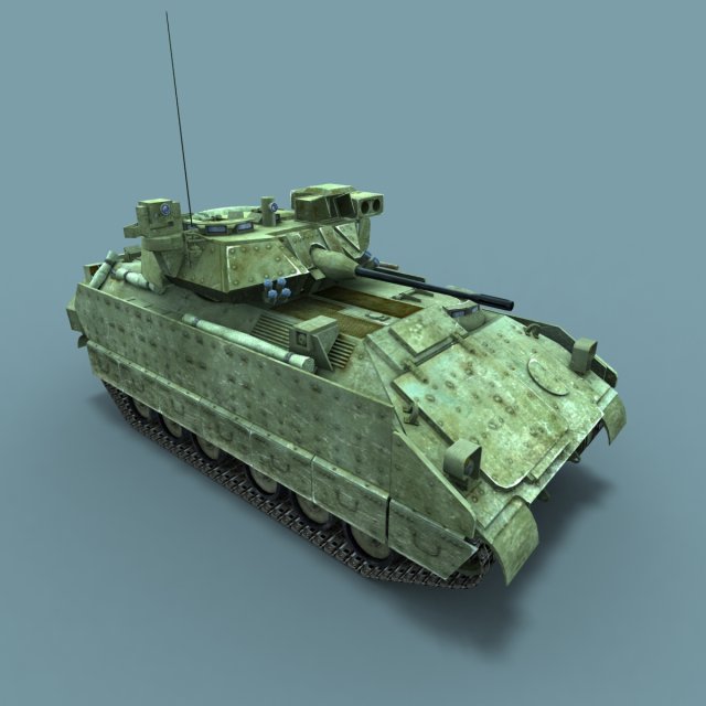 m2a3 bradley fighting vehicle low poly 3D-Modell .c4d .max .obj .3ds .fbx .stl .blend 