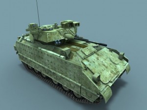 m2a3 bradley fighting vehicle low poly 3D Model