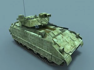 vehículo de combate m2a3 bradley de baja poli Modelo 3D