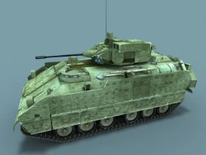 m2a3 bradley fighting vehicle low poly 3D Model