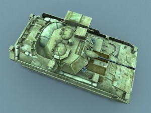 m2a3 bradley fighting vehicle low poly 3D-Modell