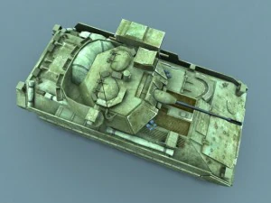 m2a3 bradley fighting vehicle low poly 3D Model