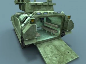 m2a3 bradley fighting vehicle low poly 3D Model