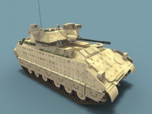 m2a3 bradley fighting vehicle low poly 3D-Modell