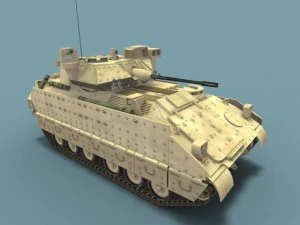 m2a3 bradley fighting vehicle low poly 3D Model
