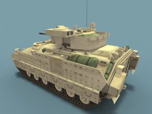 m2a3 bradley fighting vehicle low poly 3D Model