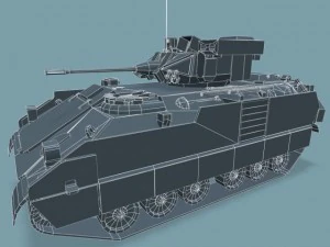 m2a3 bradley fighting vehicle low poly 3D Model