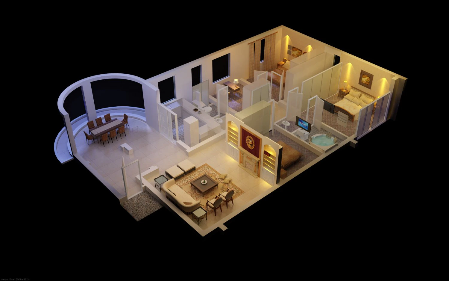 condo 266 3D Model .c4d .max .obj .3ds .fbx .stl .blend