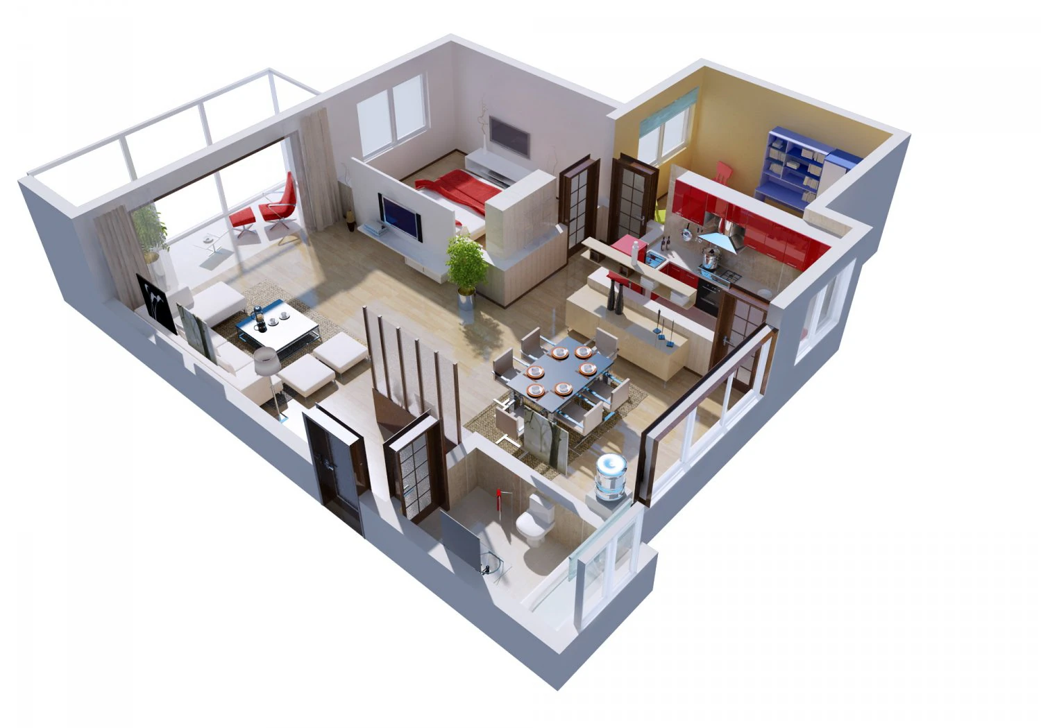 condo 114 3D Model .c4d .max .obj .3ds .fbx .stl .blend