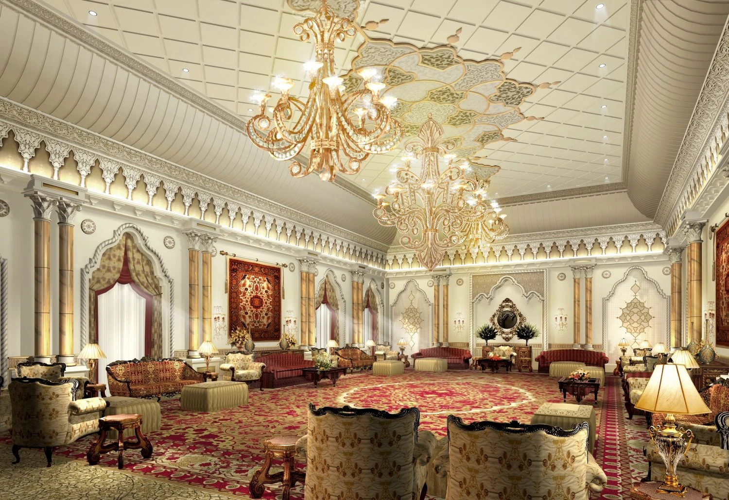luxury antechamber 04 3D Model .c4d .max .obj .3ds .fbx .stl .blend