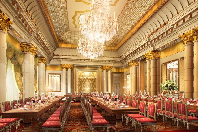 luxury restaurant 01 3D Модель .c4d .max .obj .3ds .fbx .stl .blend 