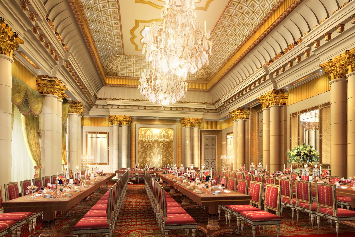 luxury restaurant 01 3D Model .c4d .max .obj .3ds .fbx .stl .blend 