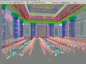 luxury restaurant 01 3D Model