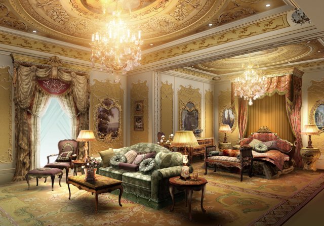 luxury suite 01 3D Модель .c4d .max .obj .3ds .fbx .stl .blend 