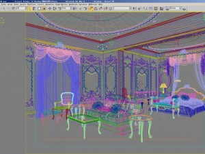 luxury suite 01 3D Модель