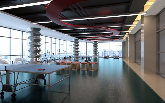 gym 010 3D 模型 .c4d .max .obj .3ds .fbx .stl .blend 