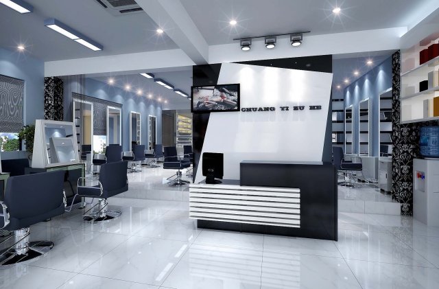 hairdressing room 004 3D Model .c4d .max .obj .3ds .fbx .stl .blend 