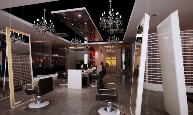 hairdressing room 003 3D Модель .c4d .max .obj .3ds .fbx .stl .blend 