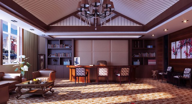 office spaces 052 3D Model .c4d .max .obj .3ds .fbx .stl .blend