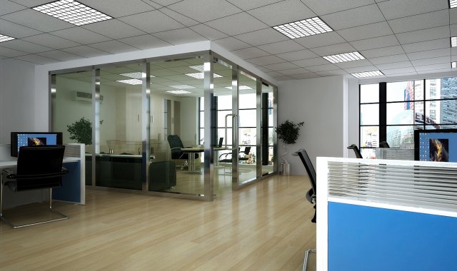 office spaces 062 3D Model .c4d .max .obj .3ds .fbx .stl .blend 