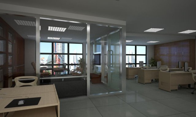 office spaces 064 3D Модель .c4d .max .obj .3ds .fbx .stl .blend 