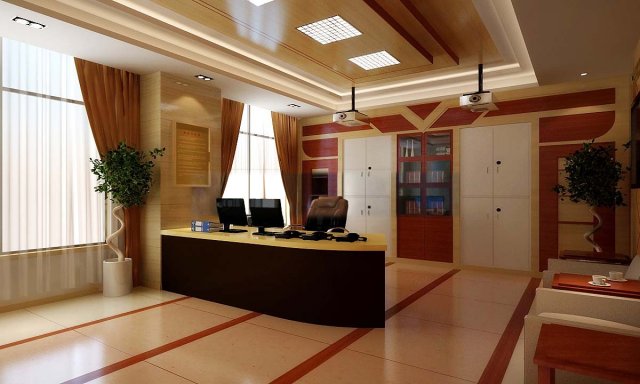 office spaces 073 3D Model .c4d .max .obj .3ds .fbx .stl .blend 