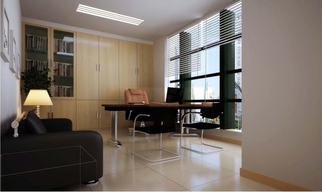 office spaces 071 Model 3D .c4d .max .obj .3ds .fbx .stl .blend 