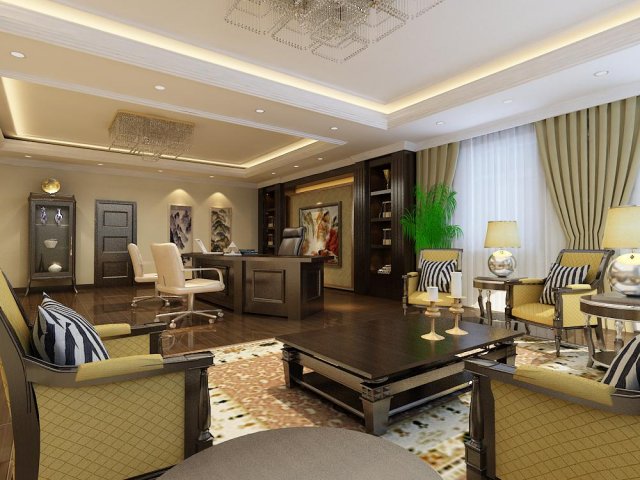 office spaces 070 3D Model .c4d .max .obj .3ds .fbx .stl .blend 