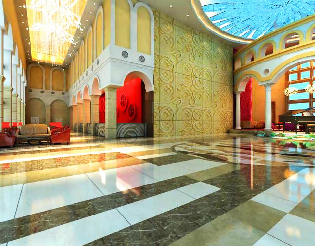 lobby 147 3D Model .c4d .max .obj .3ds .fbx .stl .blend 