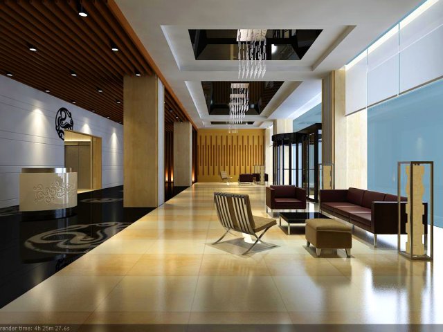 lobby 154 3D Модель .c4d .max .obj .3ds .fbx .stl .blend 