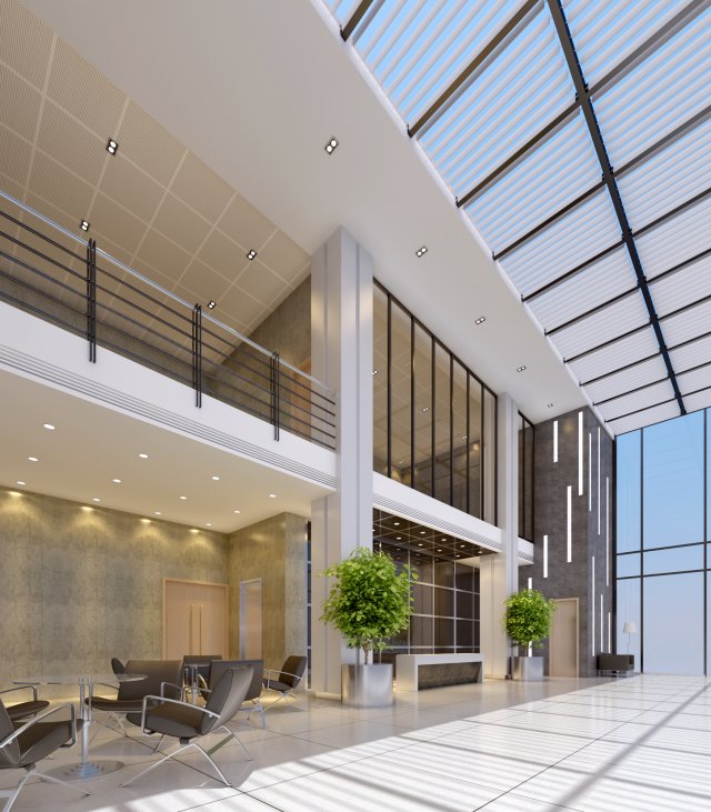 lobby 158 3D Model .c4d .max .obj .3ds .fbx .stl .blend 