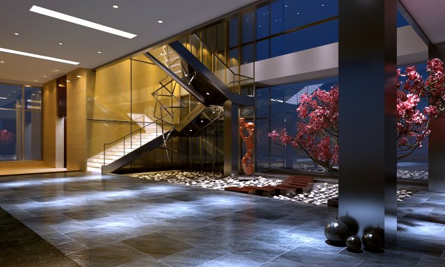 lobby 157 Modèle 3D .c4d .max .obj .3ds .fbx .stl .blend 