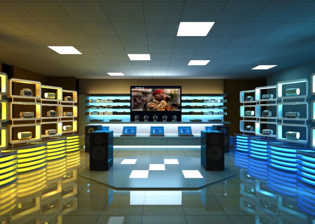 store 009 3D Модель .c4d .max .obj .3ds .fbx .stl .blend