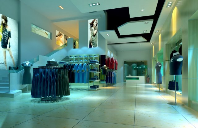 store 004 3D-Modell .c4d .max .obj .3ds .fbx .stl .blend 