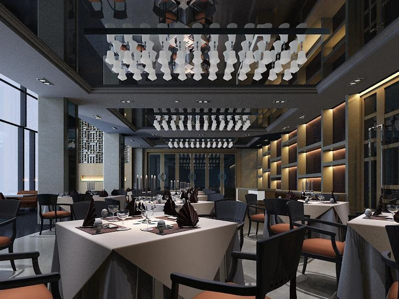 restaurant 038 3D Model .c4d .max .obj .3ds .fbx .stl .blend 
