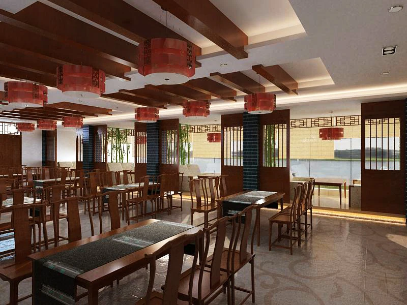 restaurant 045 3D Model .c4d .max .obj .3ds .fbx .stl .blend 