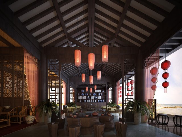 restaurant 043 3Dモデル .c4d .max .obj .3ds .fbx .stl .blend 