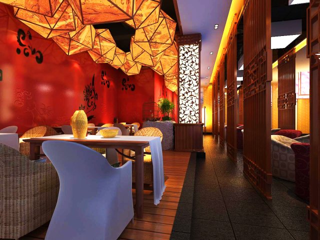 restaurant 033 Modello 3D .c4d .max .obj .3ds .fbx .stl .blend