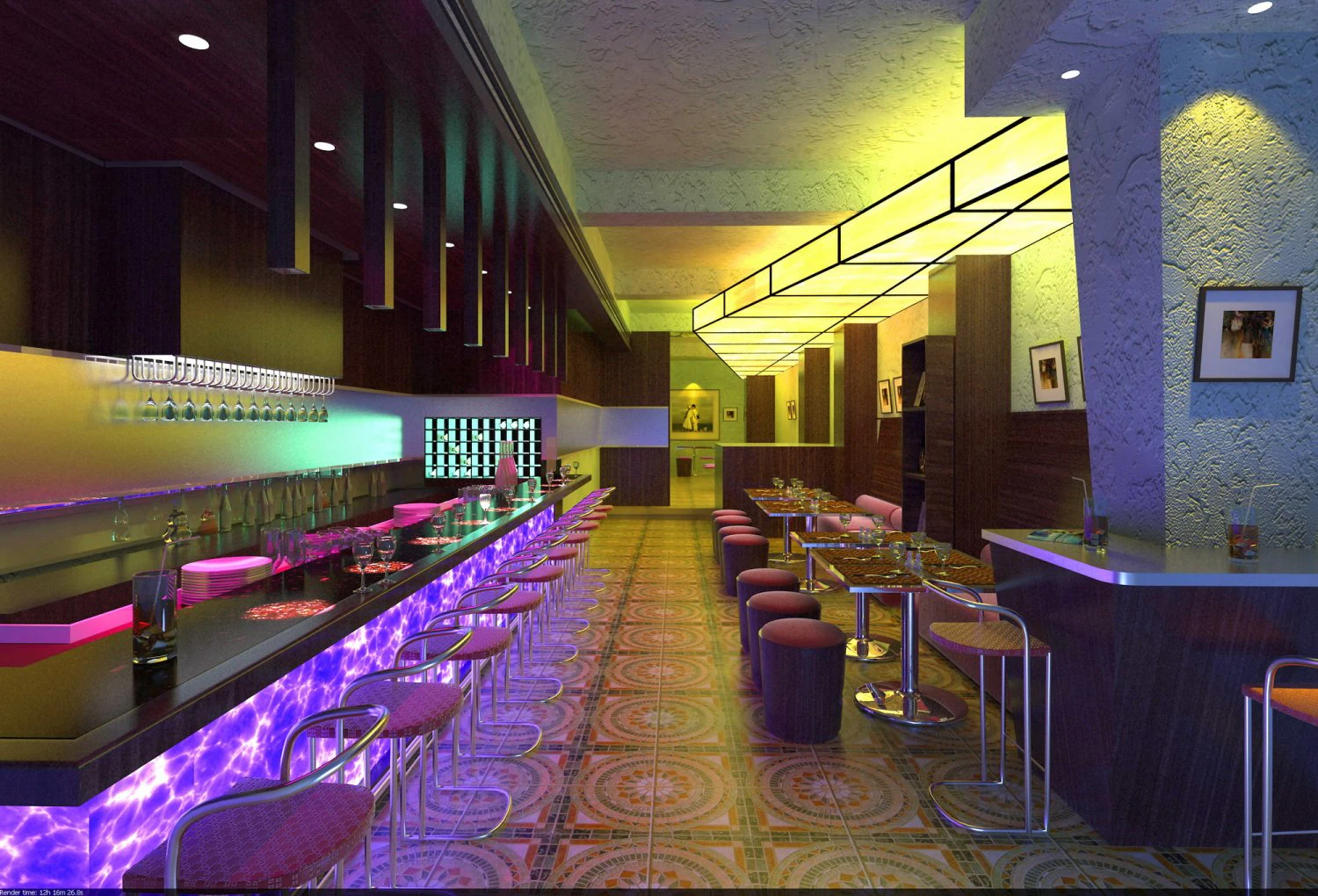 bar 029 3D Model .c4d .max .obj .3ds .fbx .stl .blend