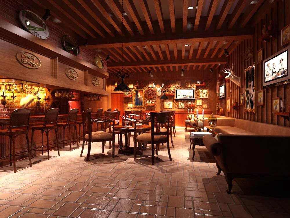 bar 024 3D Model .c4d .max .obj .3ds .fbx .stl .blend 