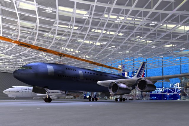 hangar 3D 모델 .c4d .max .obj .3ds .fbx .stl .blend 