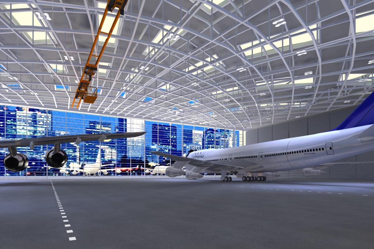 Hangar 3D Model in Office 3DExport