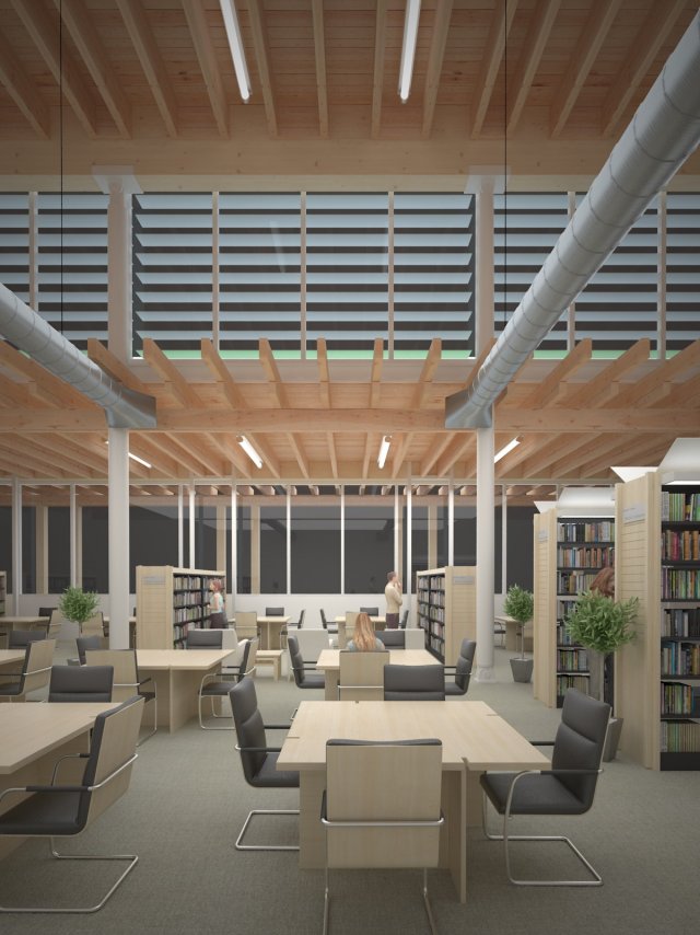 library 01 3D Модель .c4d .max .obj .3ds .fbx .stl .blend