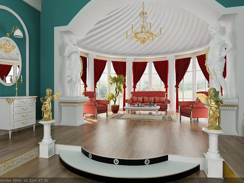 living room 3 3D Model .c4d .max .obj .3ds .fbx .stl .blend 