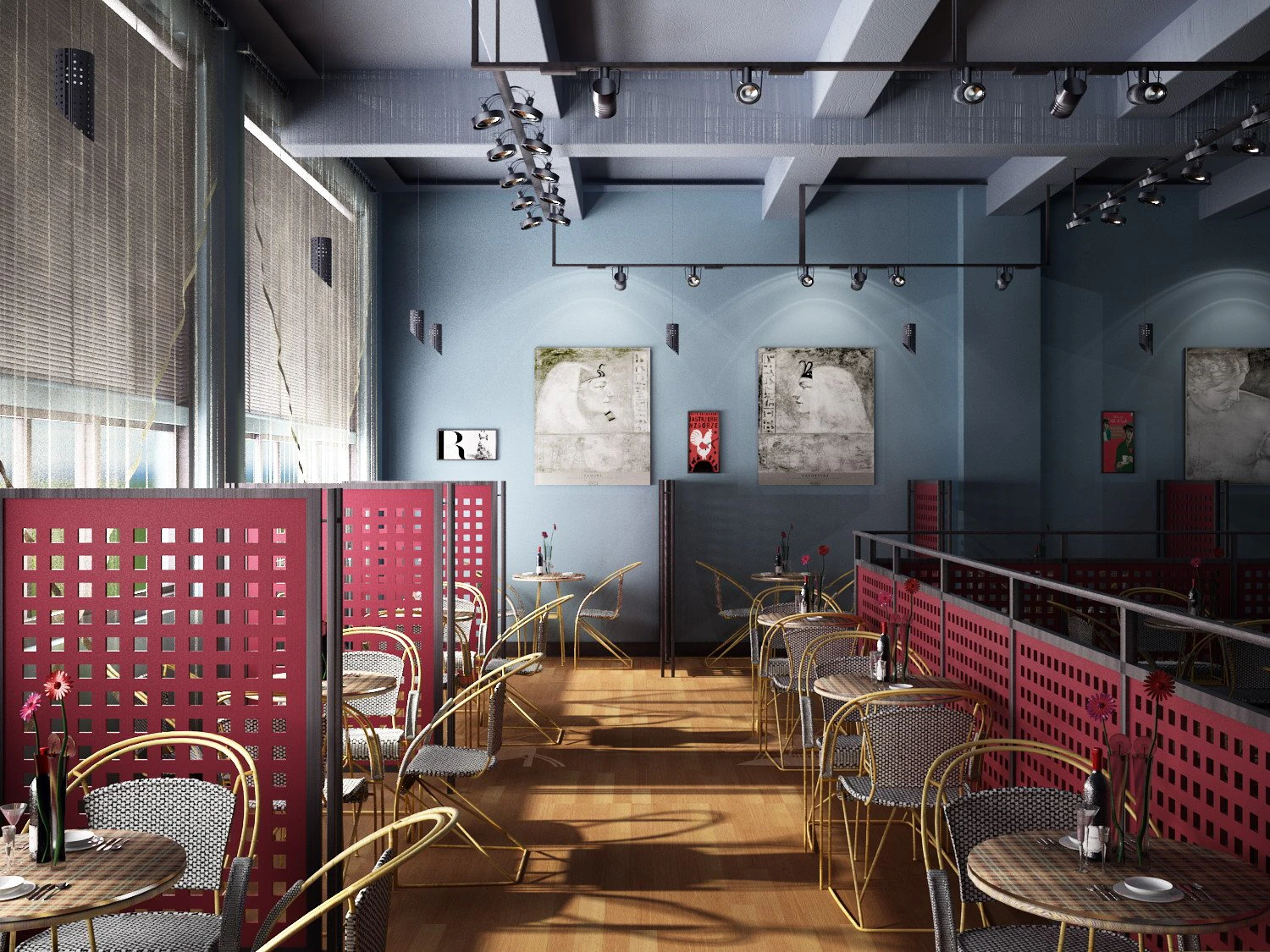 ristorante 02 Modello 3D .c4d .max .obj .3ds .fbx .stl .blend 