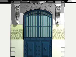 france architecture door002 3D Model
